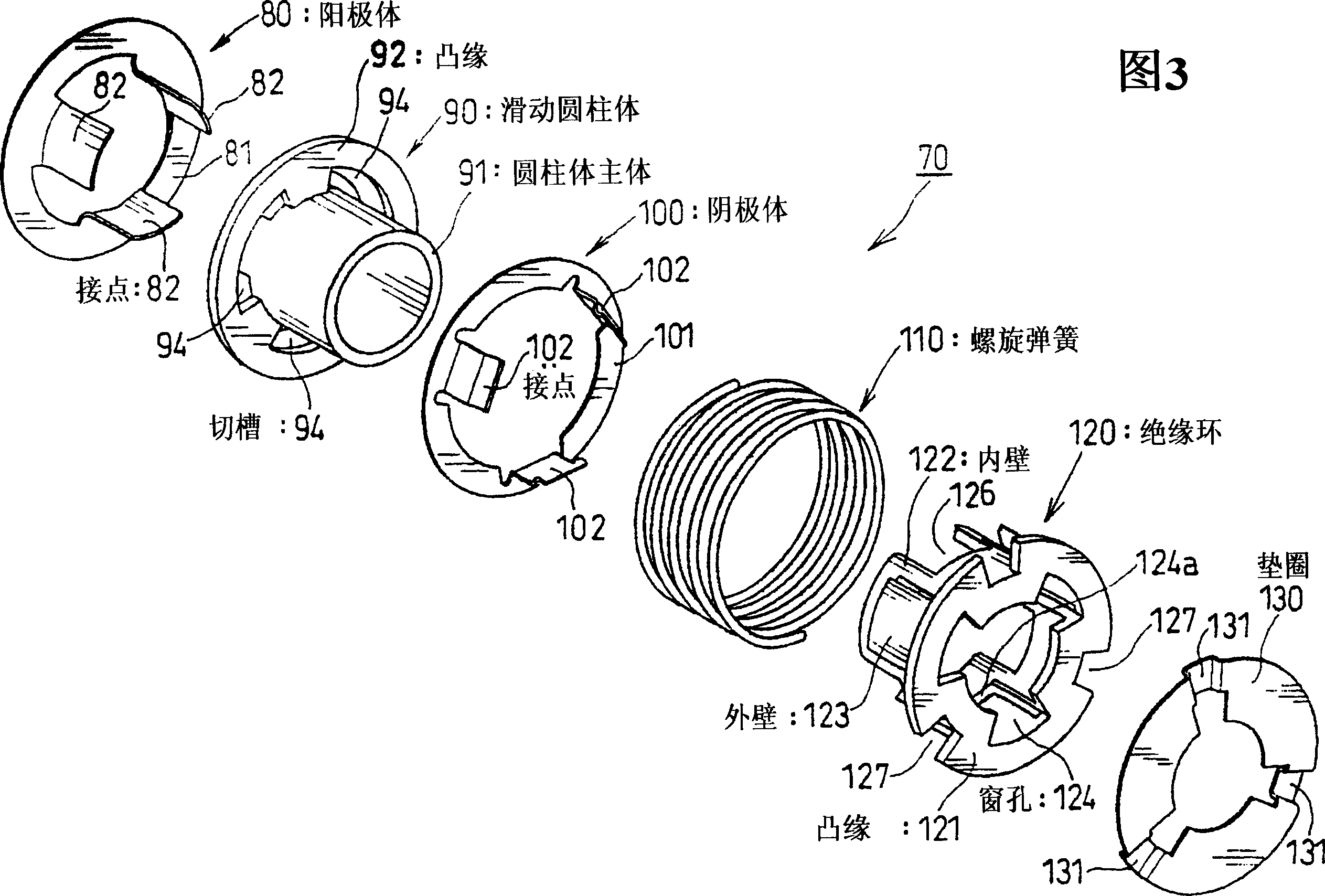 Horn switch gear and airbag system