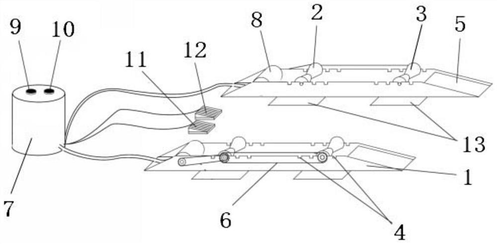 Rolling shaft type pay-off device and pay-off method