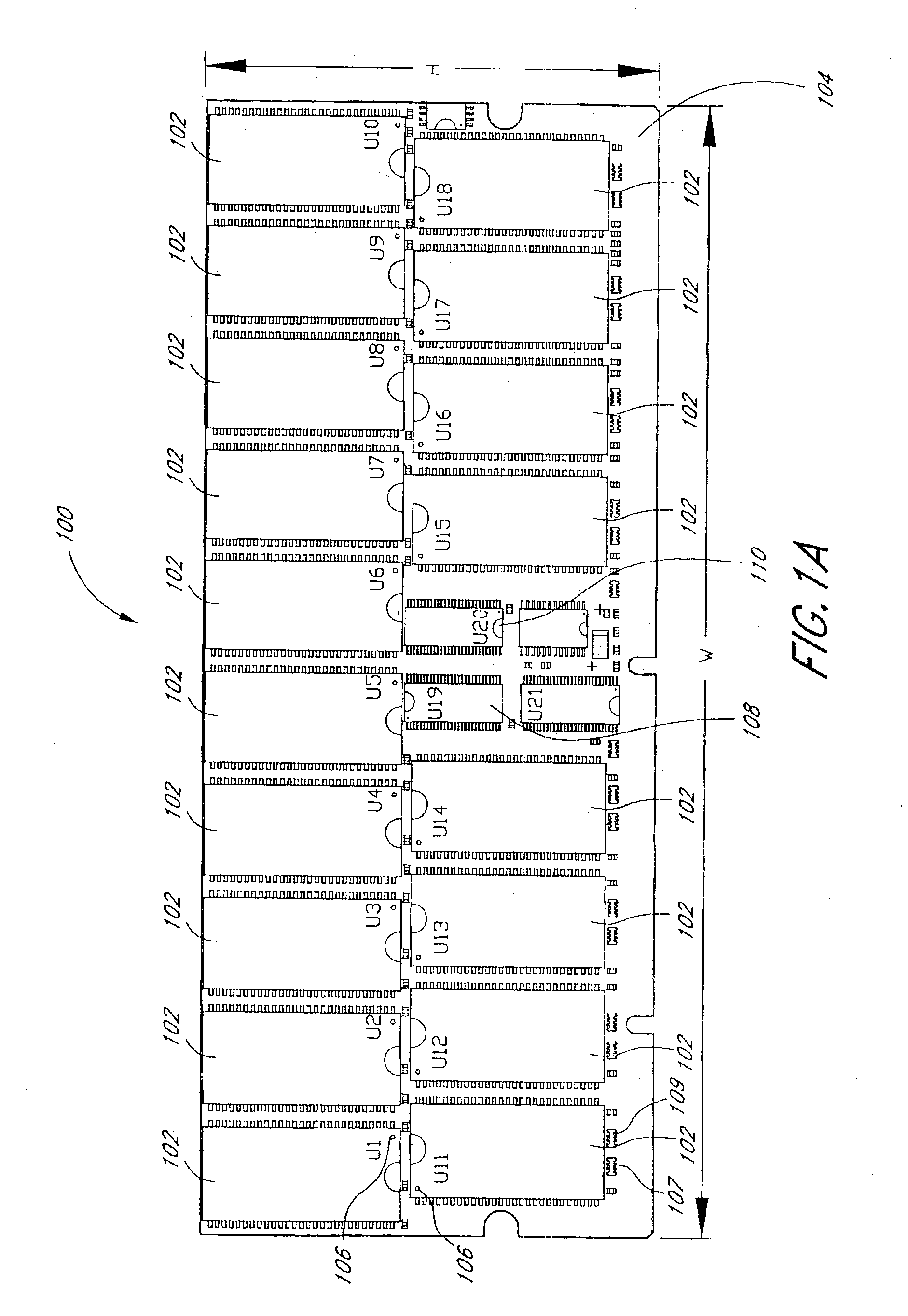 Arrangement of integrated circuits in a memory module