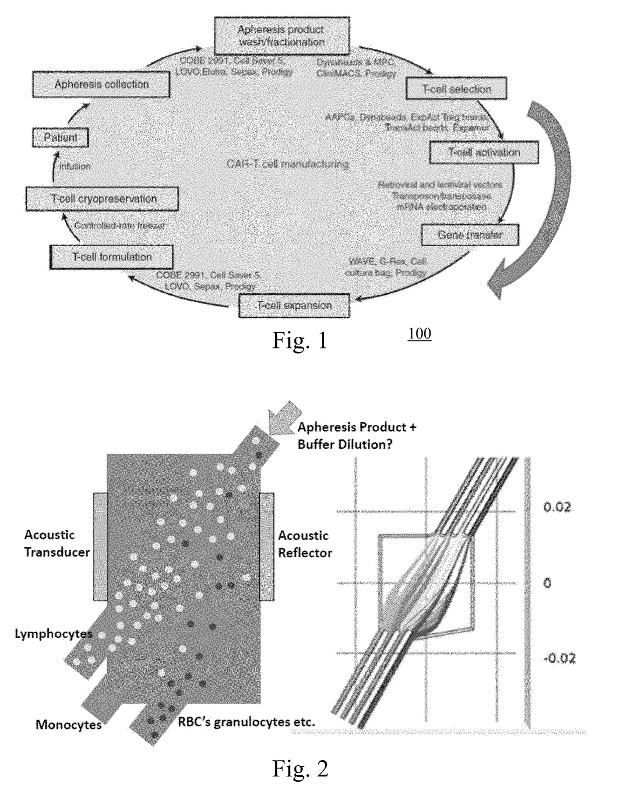 Cell Therapy Processes Utilizing Acoustophoresis