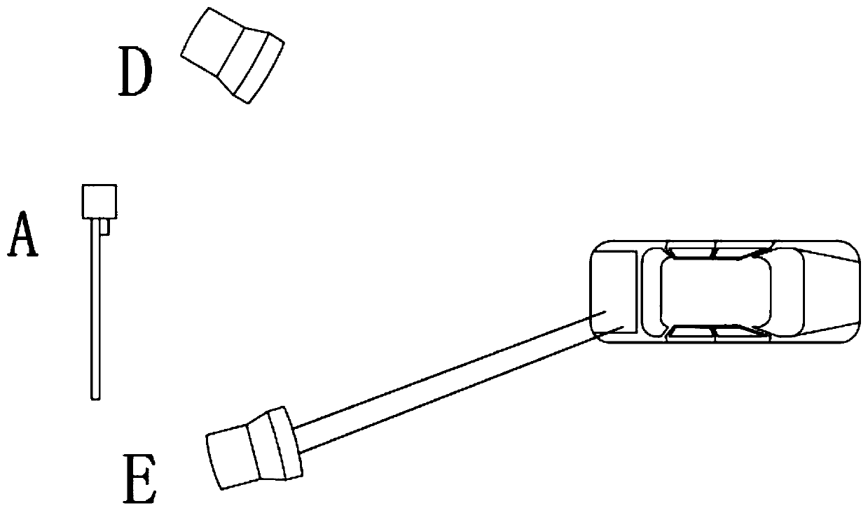 Intelligent parking fee collection system and method used for parking lot and based on C-V2V technology