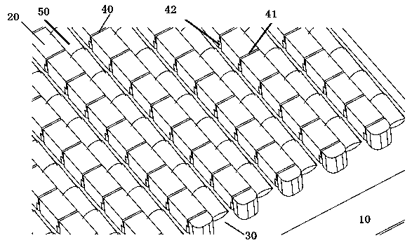 Bipolar plate for squamous flow-diversion fuel cell containing capillary groove ridges