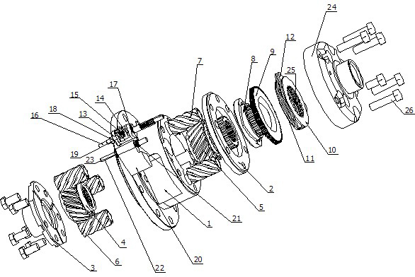 Helical tooth limited slip differential with automatic locking function