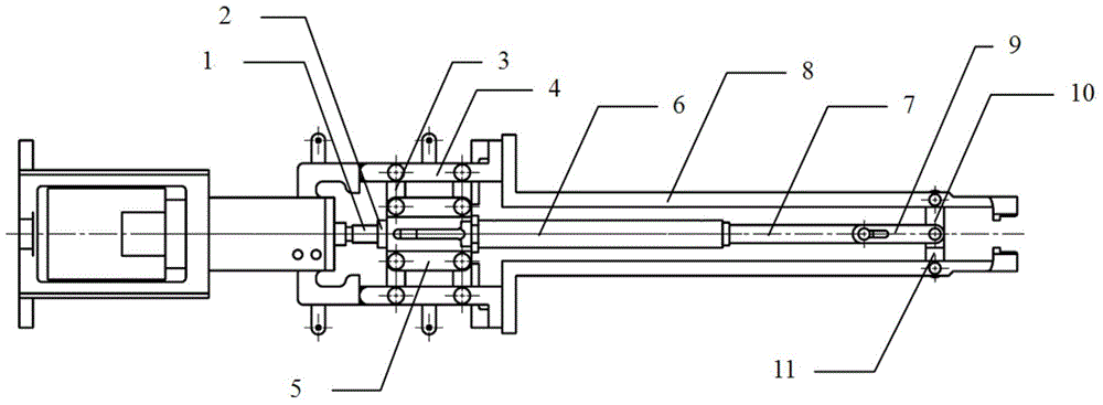 Rigidity-improved connecting rod type clamping structure