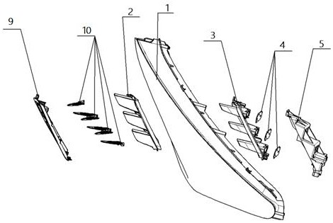 Automobile front combination lamp sealing structure