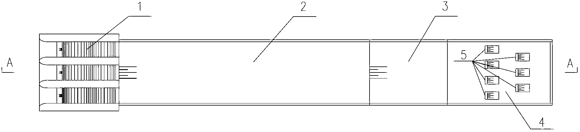 Bent slope underflow energy dissipation structure of water conservancy and hydropower engineering