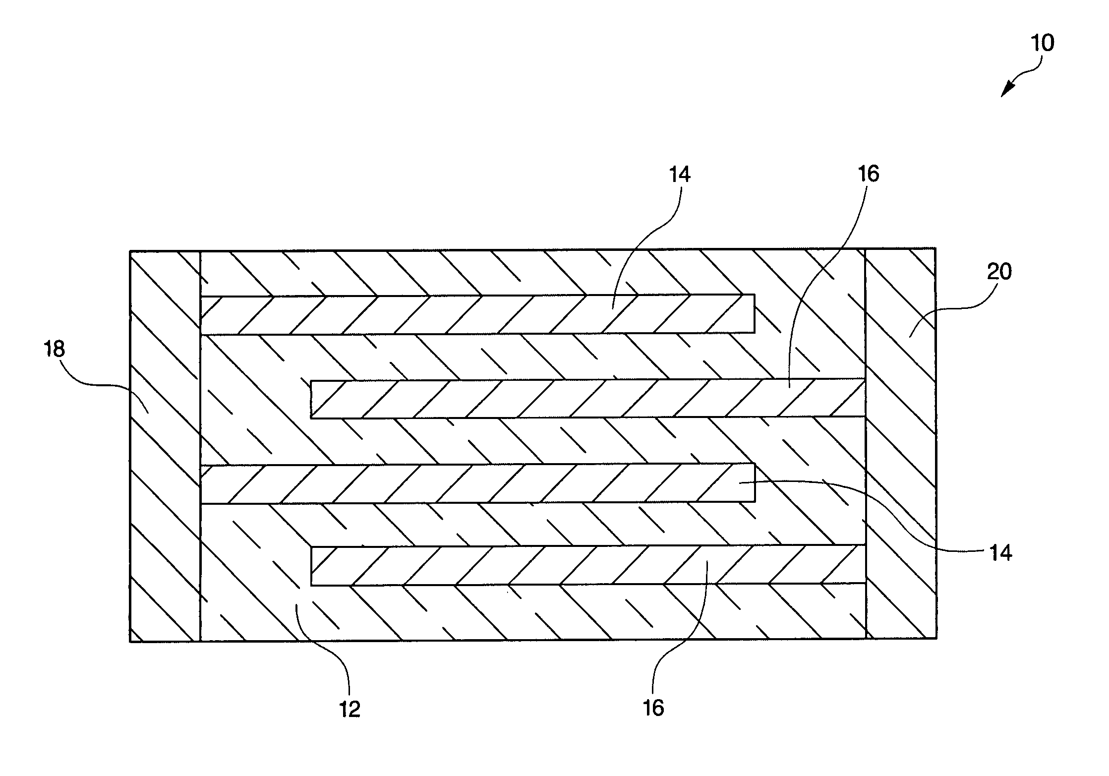 High temperature ceramic dielectric composition and capacitors made from the composition