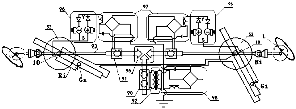 Electronic control differential mechanism in vector linkage with multi-wheel vehicle steering control mechanism