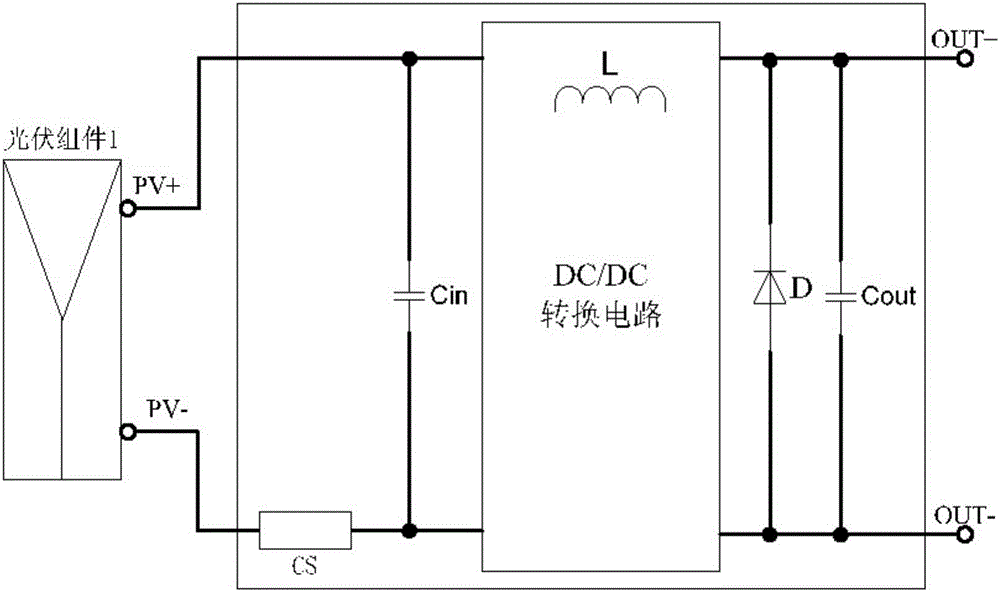 Three-body photovoltaic power generation direct-current optimizer with direct-through devices