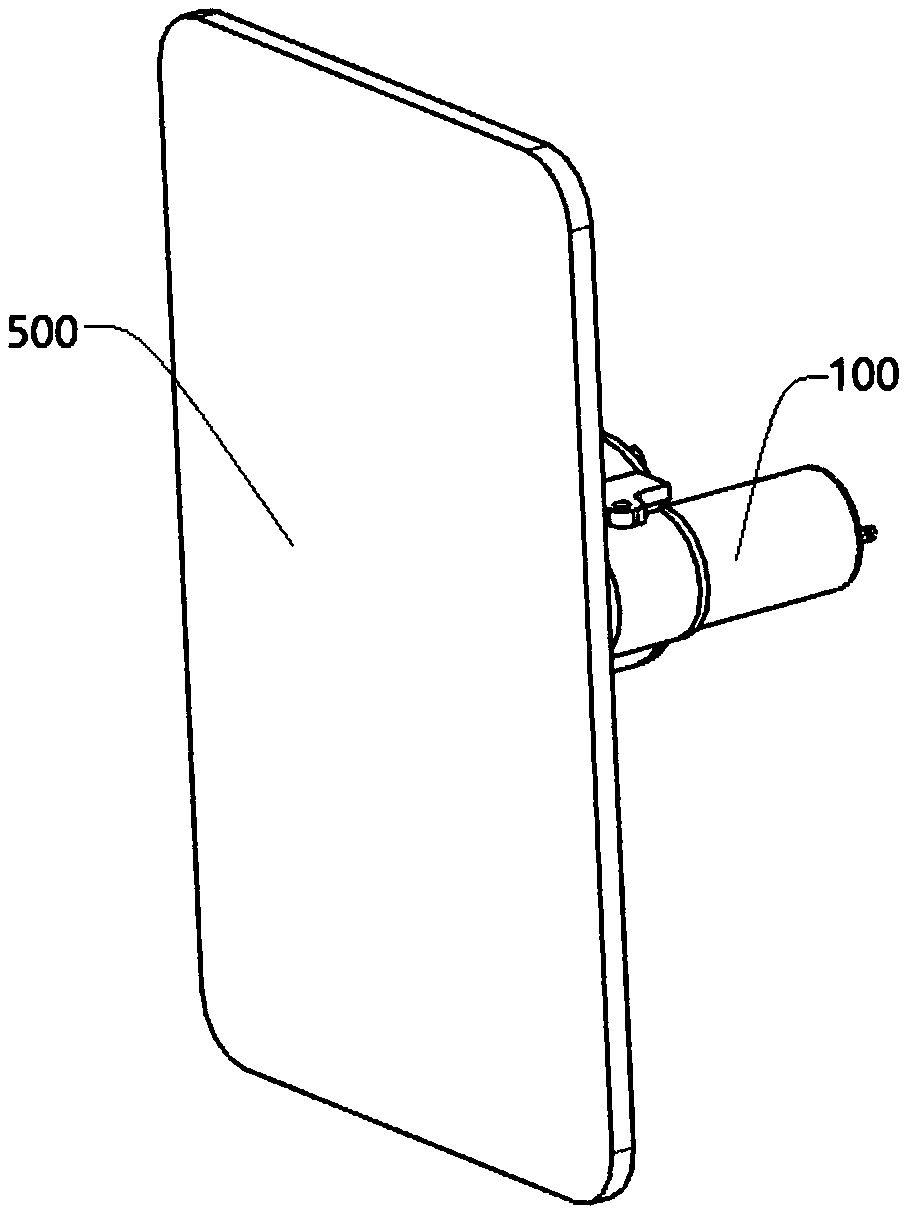 Execution mechanism used for adjusting display terminal and vehicle