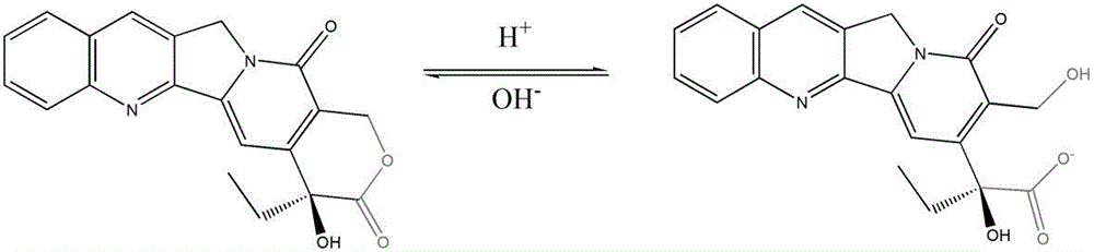 Liquid preparation for improving active ring-closing rate of camptothecin compounds and its preparation method and application