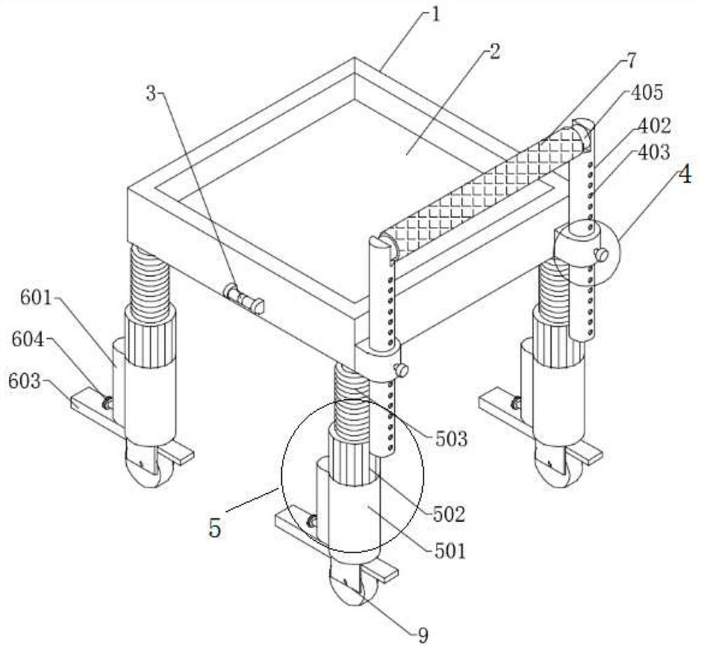 Support platform with anti-toppling structure for construction