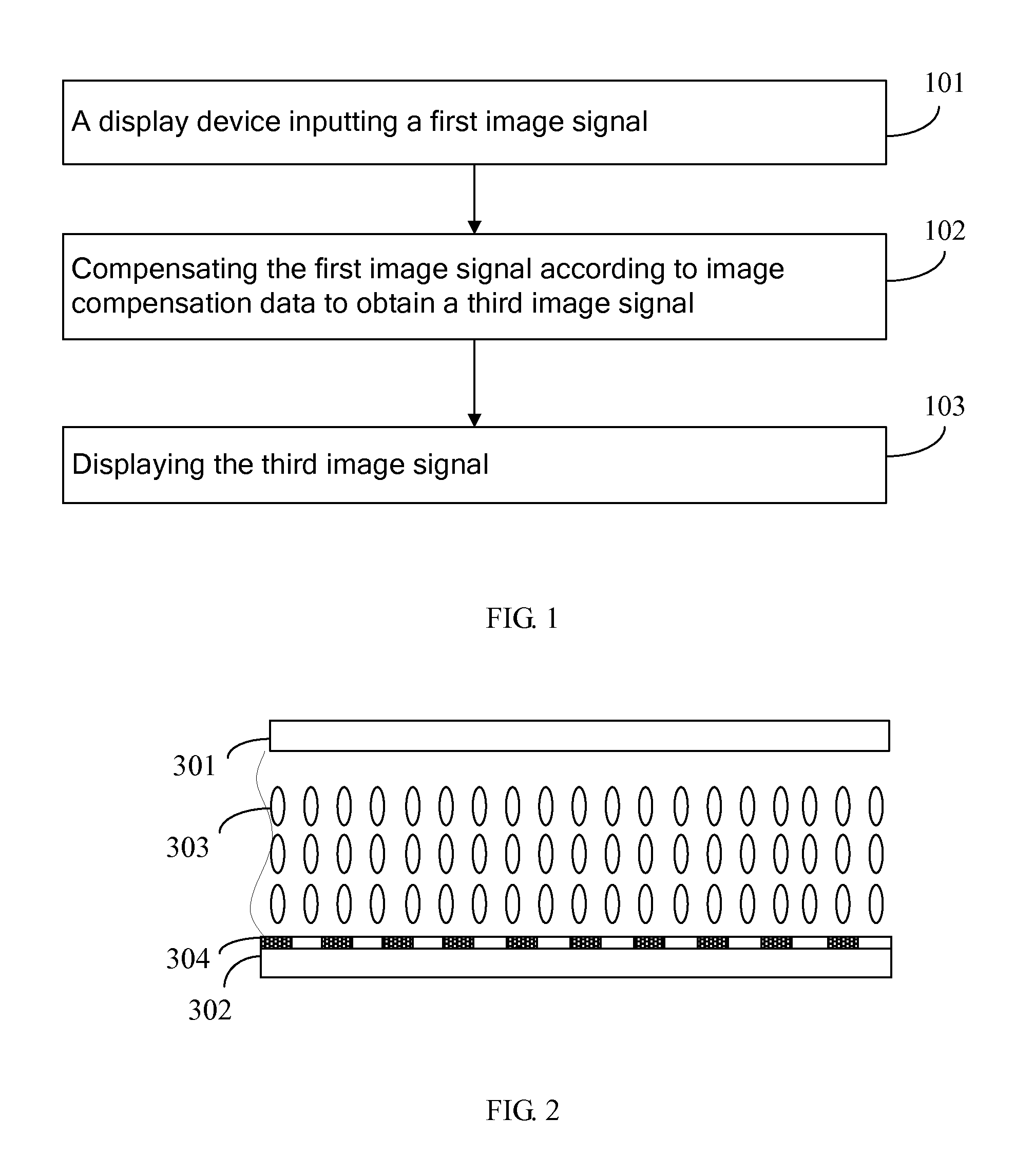 Method and dislay device for uniform image display