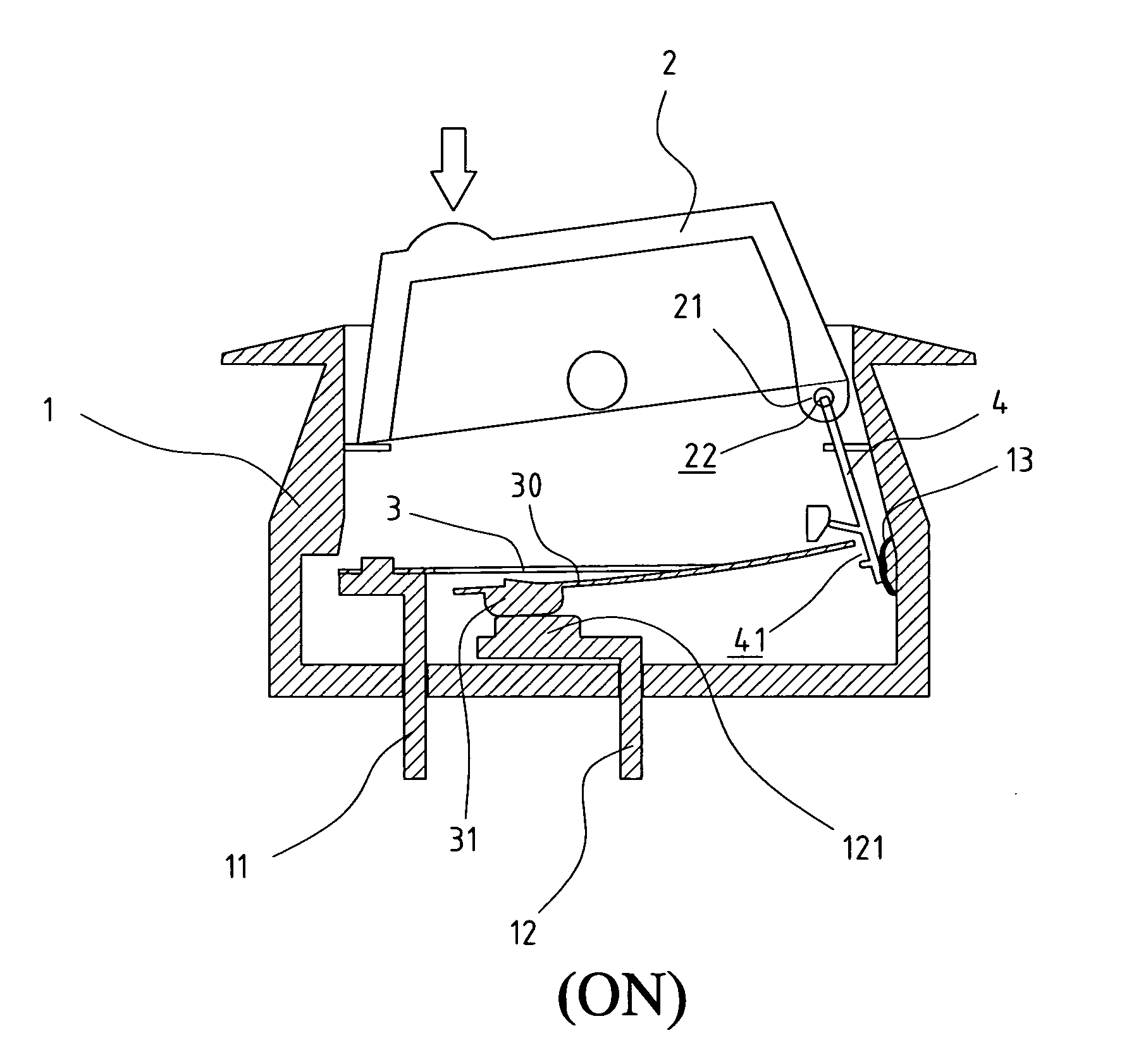 Mechanism for trip-free of the bimetallic plate of a safety switch device