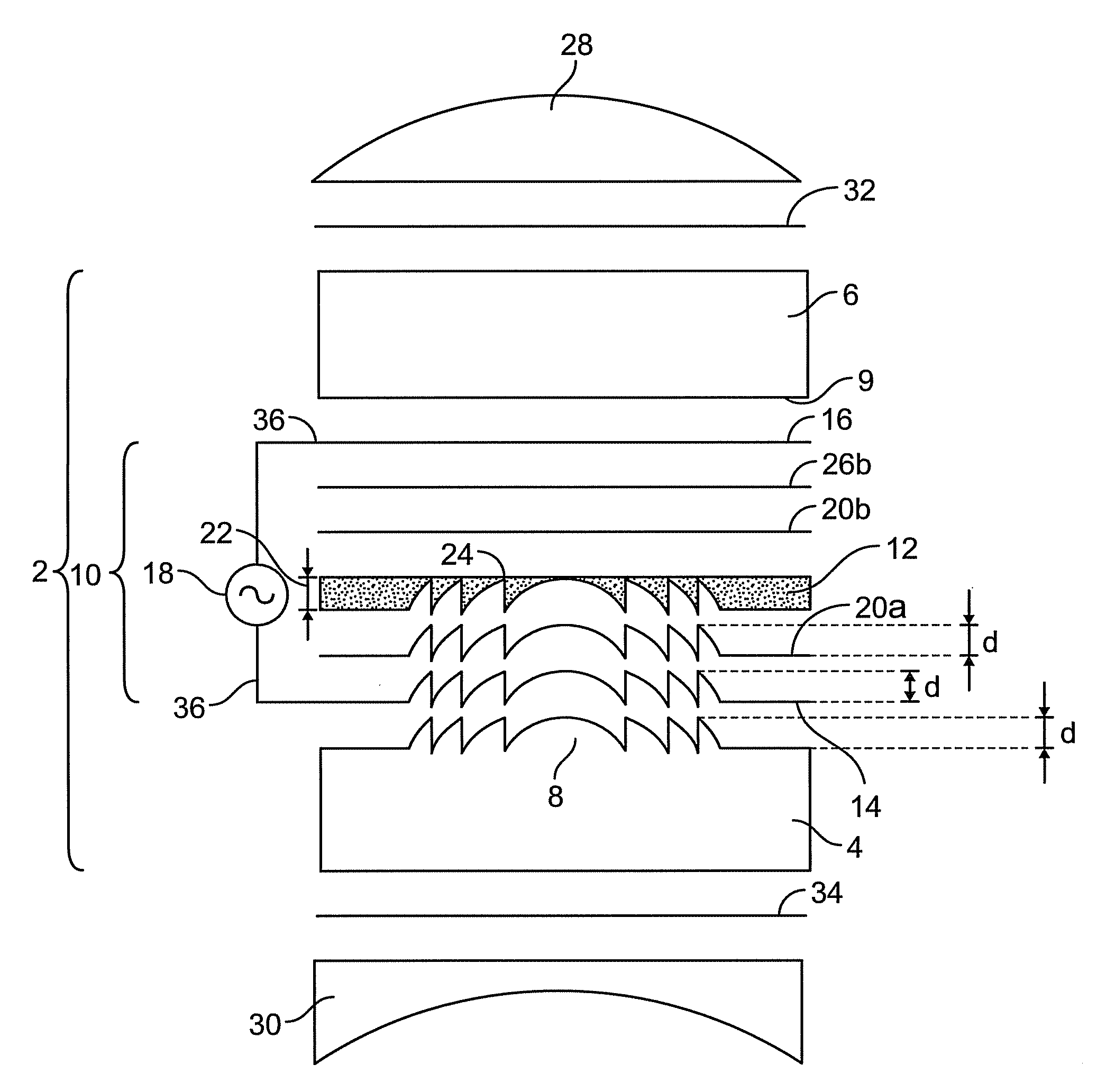 Electrical insulating layers, UV protection, and voltage spiking for electro-active diffractive optics