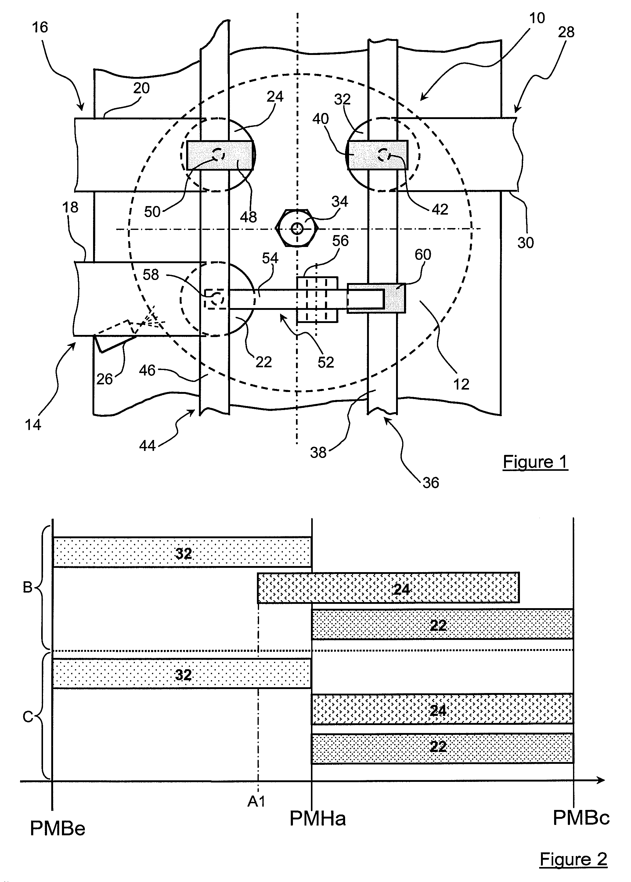 Indirect-injection internal-combustion engine, notably spark-ignition supercharged engine, with two intake means for carrying out a burnt gas scavenging stage