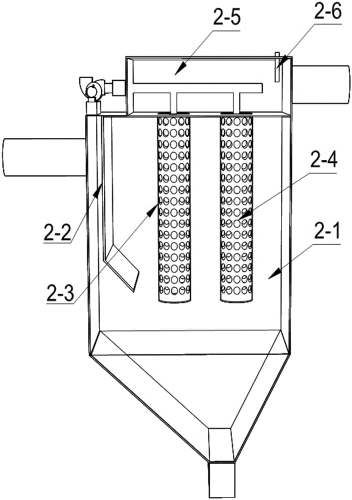 Pulse beating bag type dust removal device and working method thereof