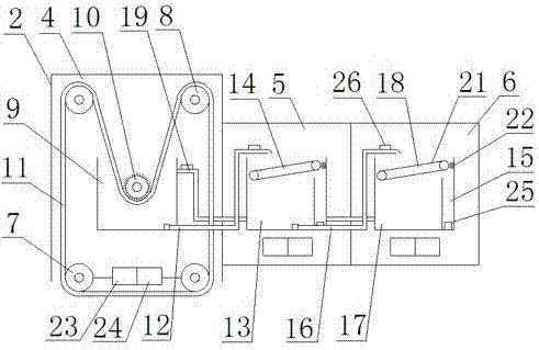 Water-saving type indoor floor cleaning trolley