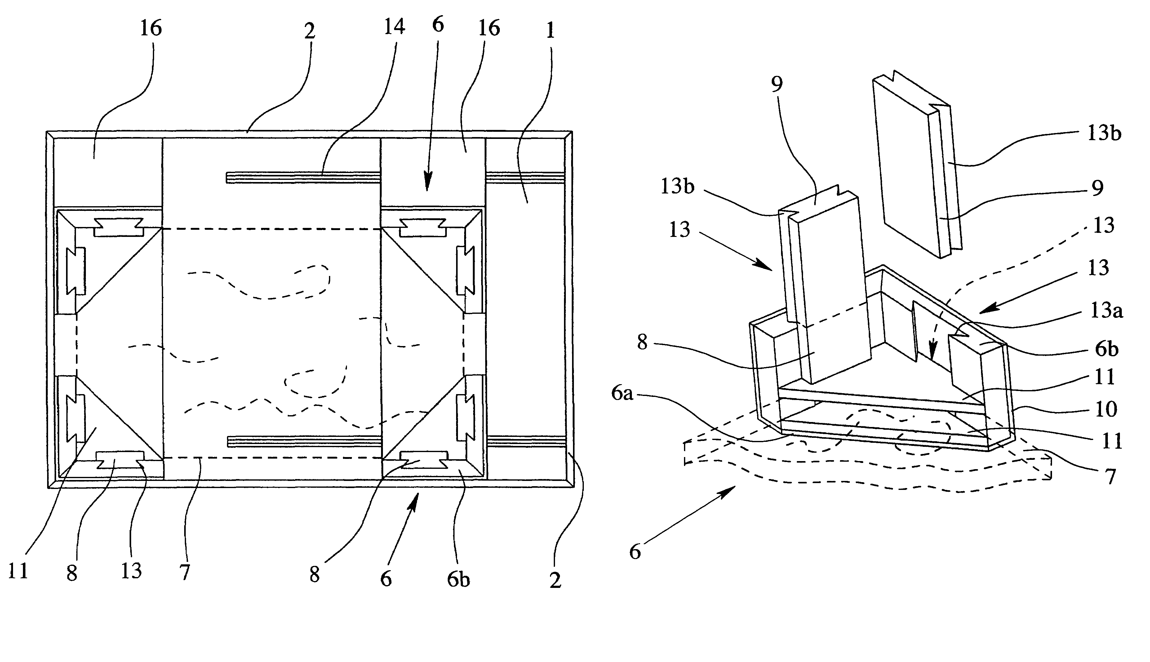 Transporting crate for picture frames