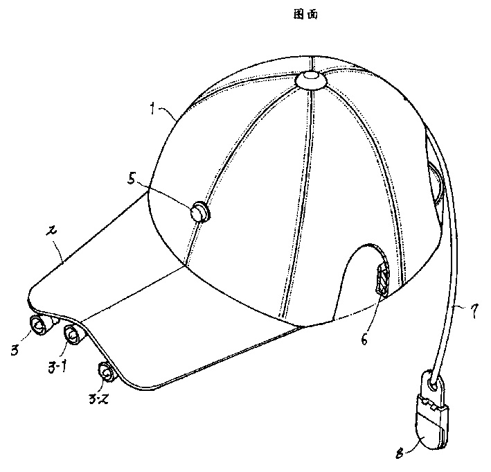 Cap with lighting bulb