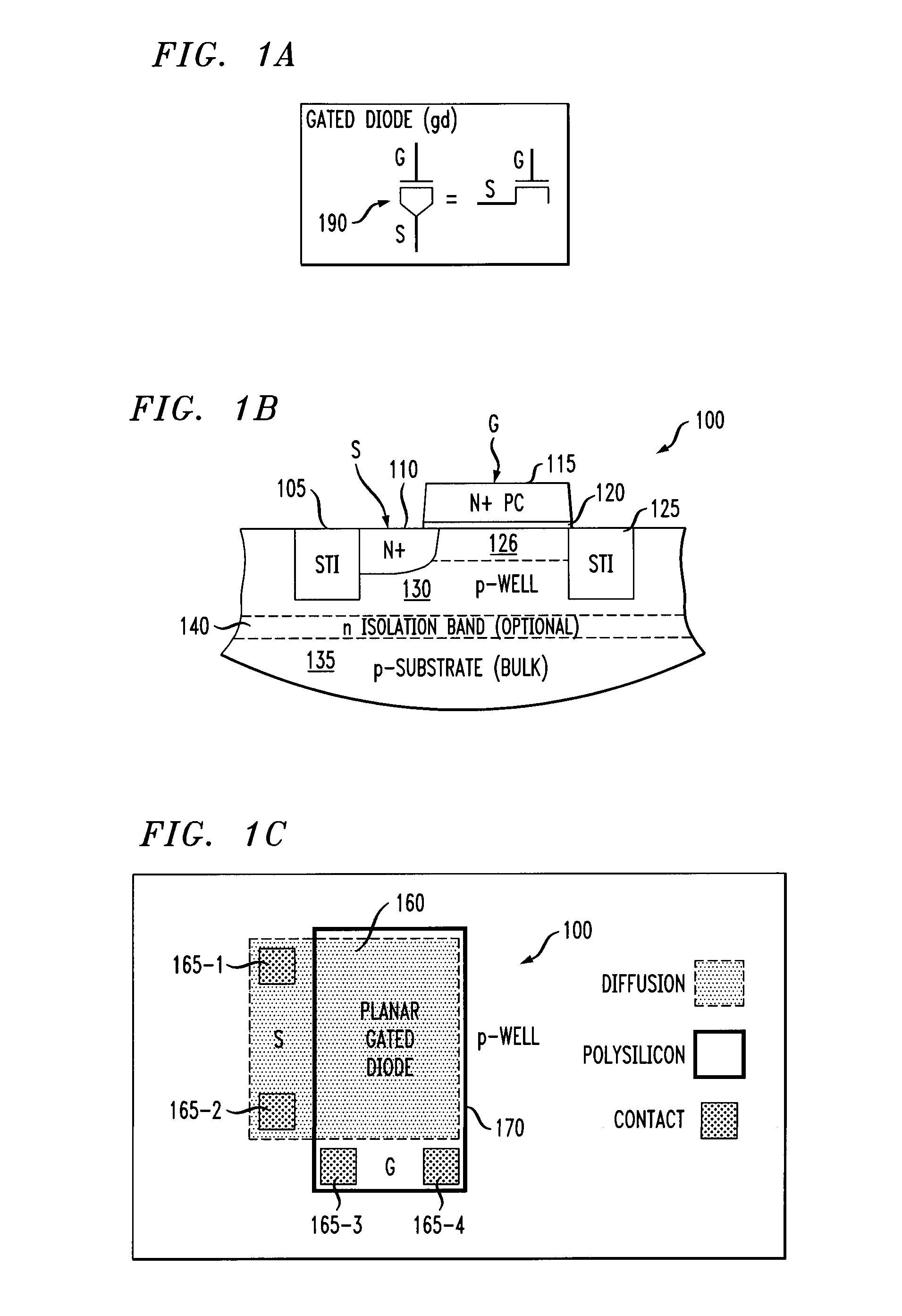 Amplifiers using gated diodes