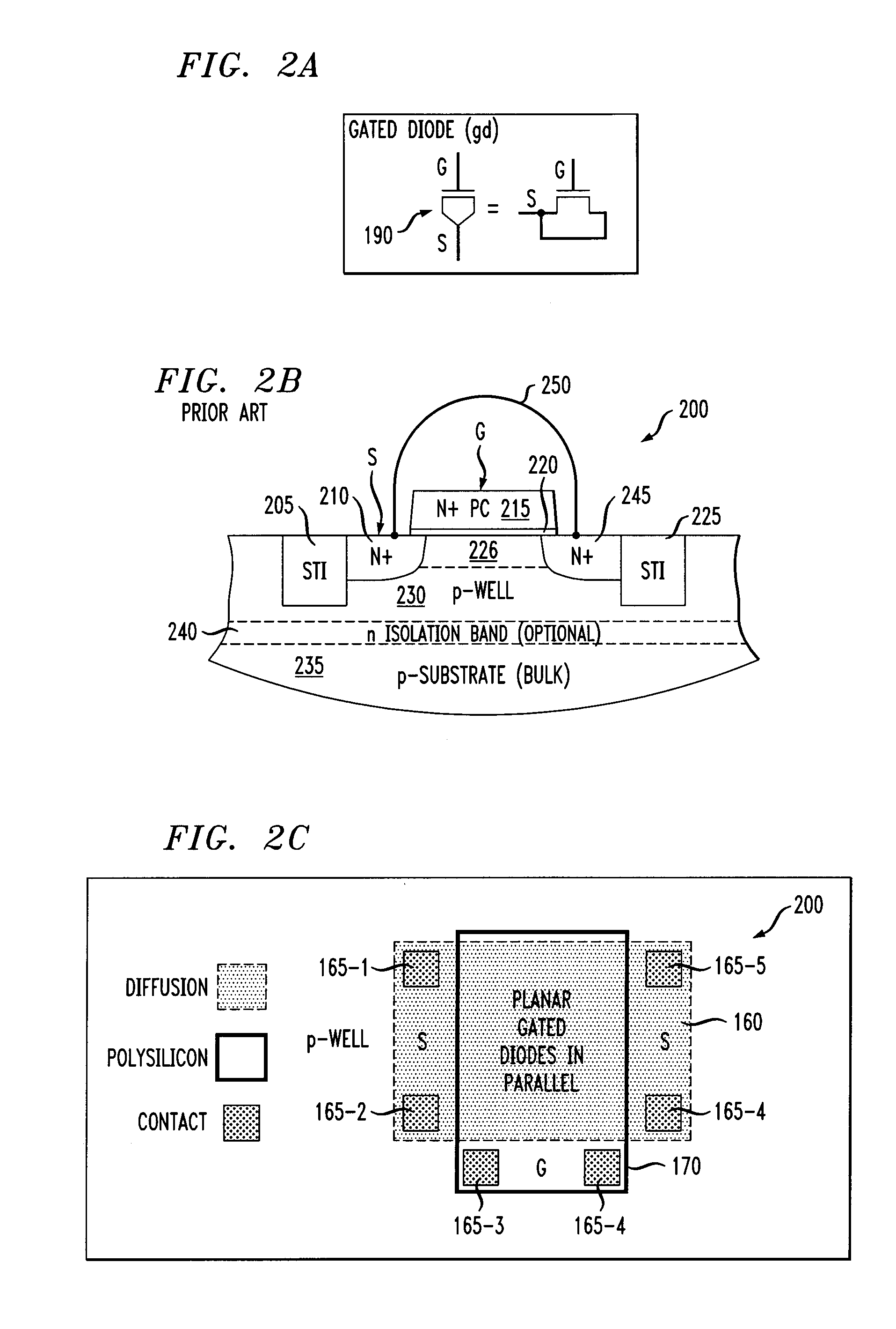 Amplifiers using gated diodes