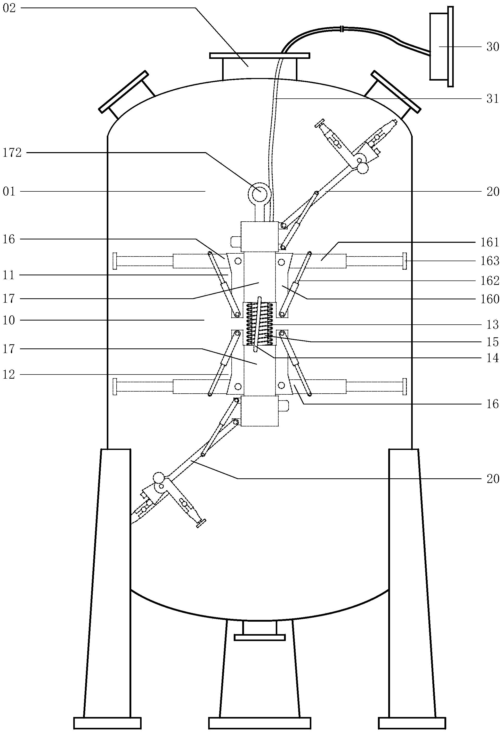 Remote maintaining device for reaction kettle