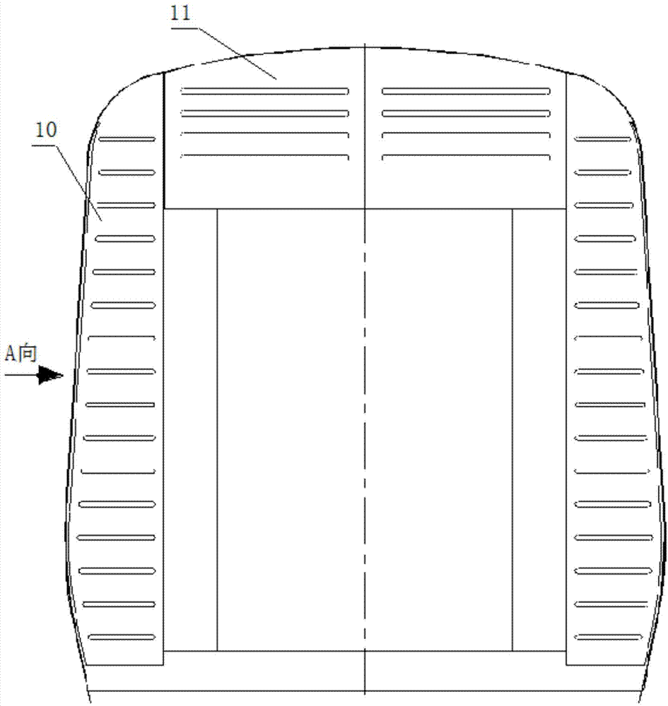 End wall structure of railway vehicle and processing method of end wall structure