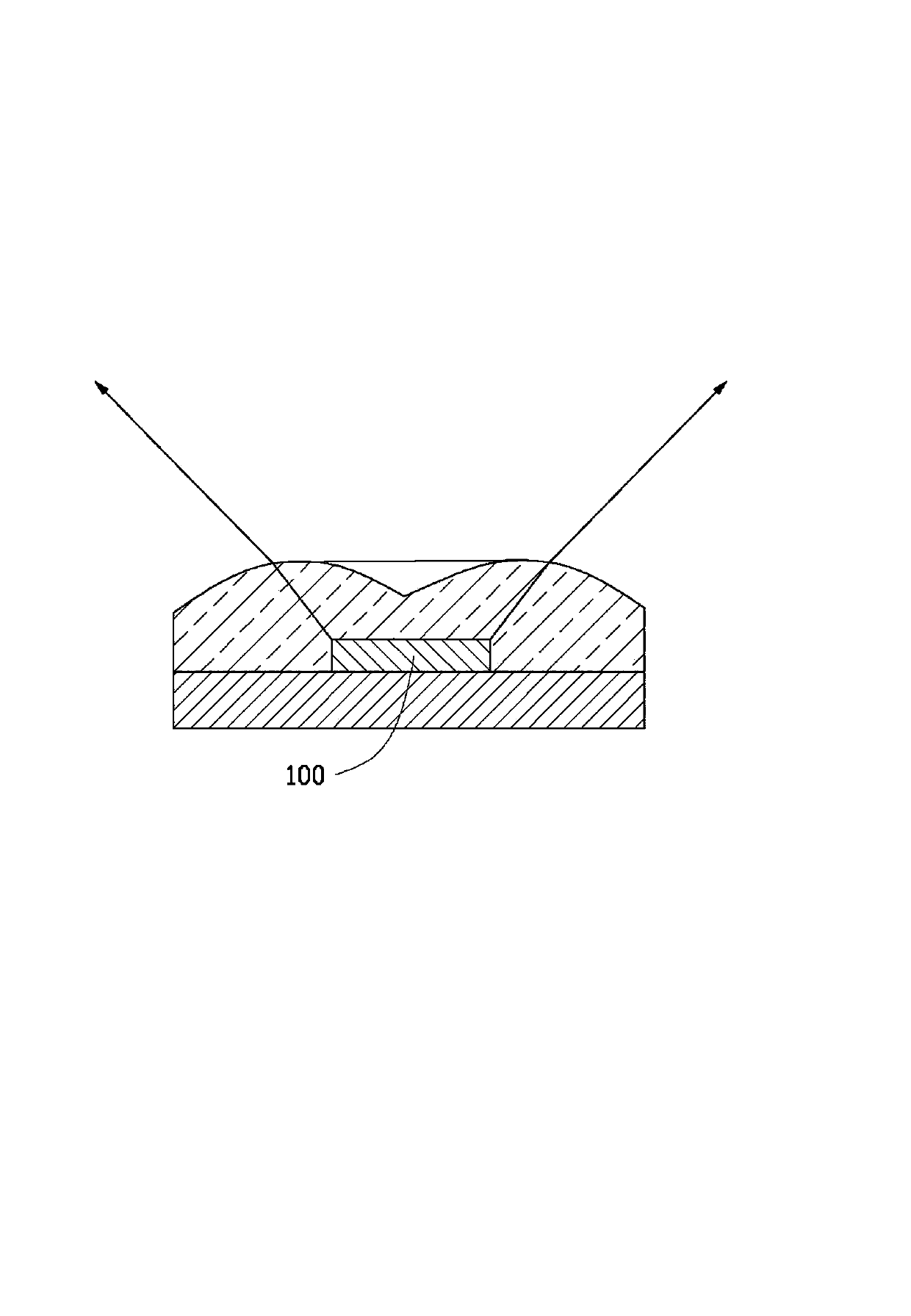 Light emitting diode crystal grain and light emitting diode packaging structure using same