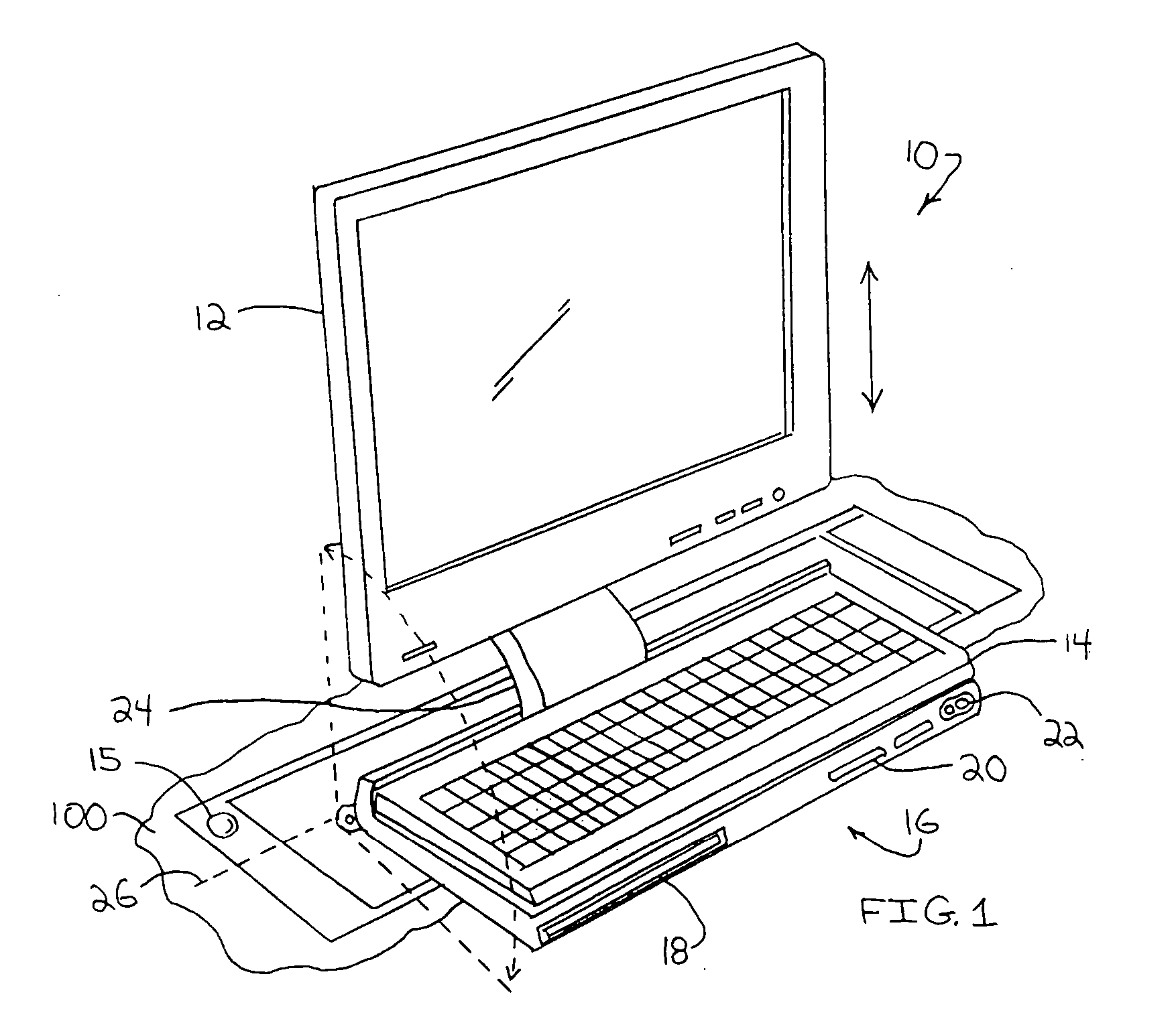 Emergency and security condition retractable computer arrangements