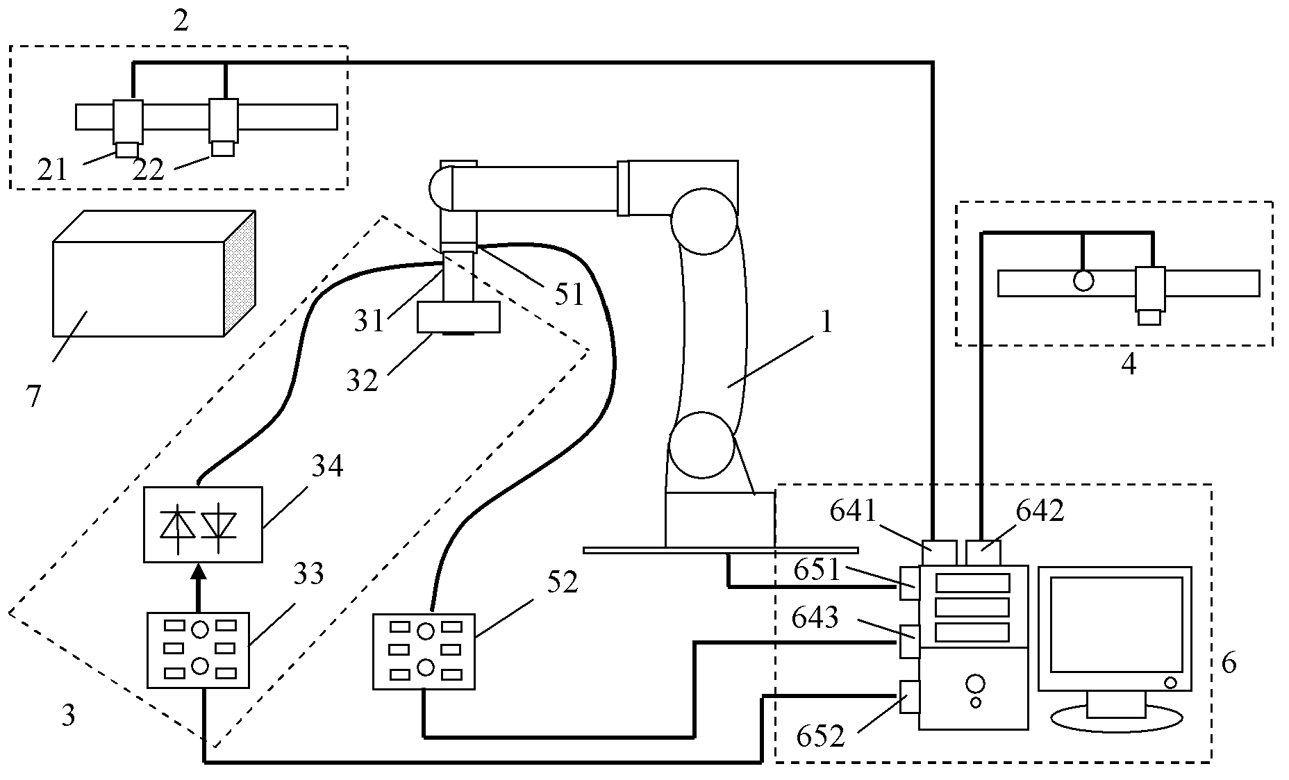 Robot grinding system based on feedback of sensor