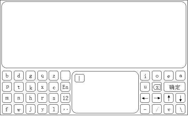 Chinese input method used for touch screen electronic device