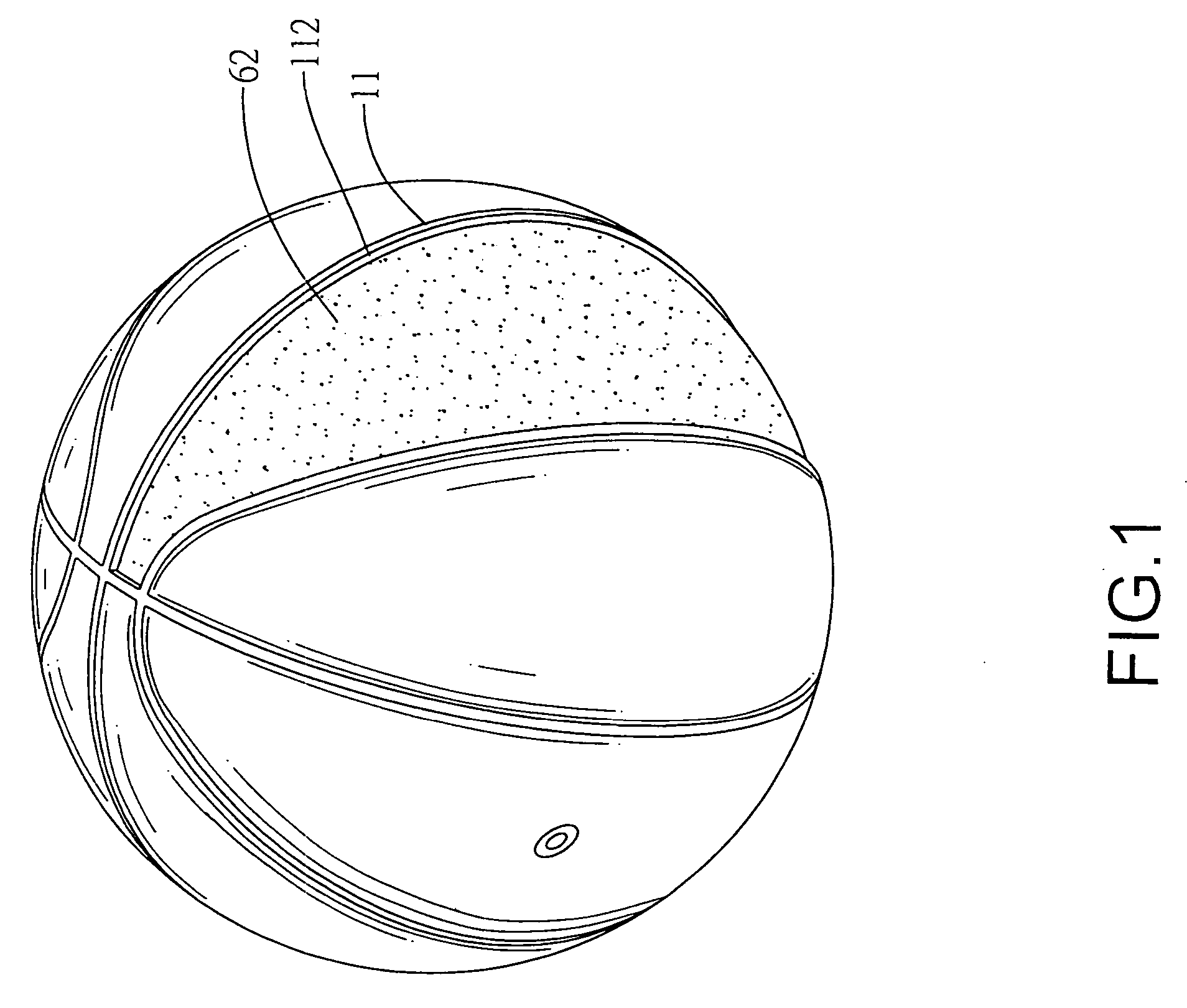 Ball with an improved bladder carcass securely engaging with multiple cover panels