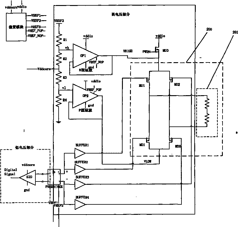 Low voltage differential signal driver adaptive to various IO power supplies