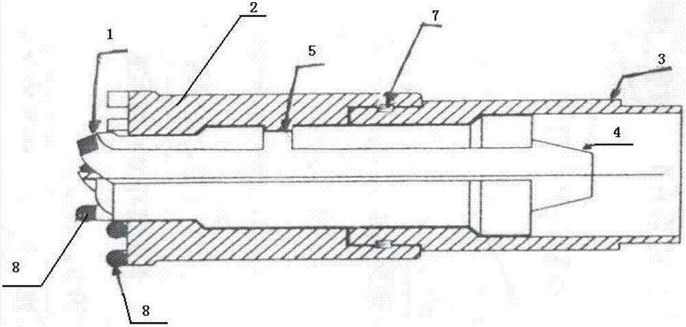 Diamond compact annular concentric simultaneous casing drilling bit and working method thereof