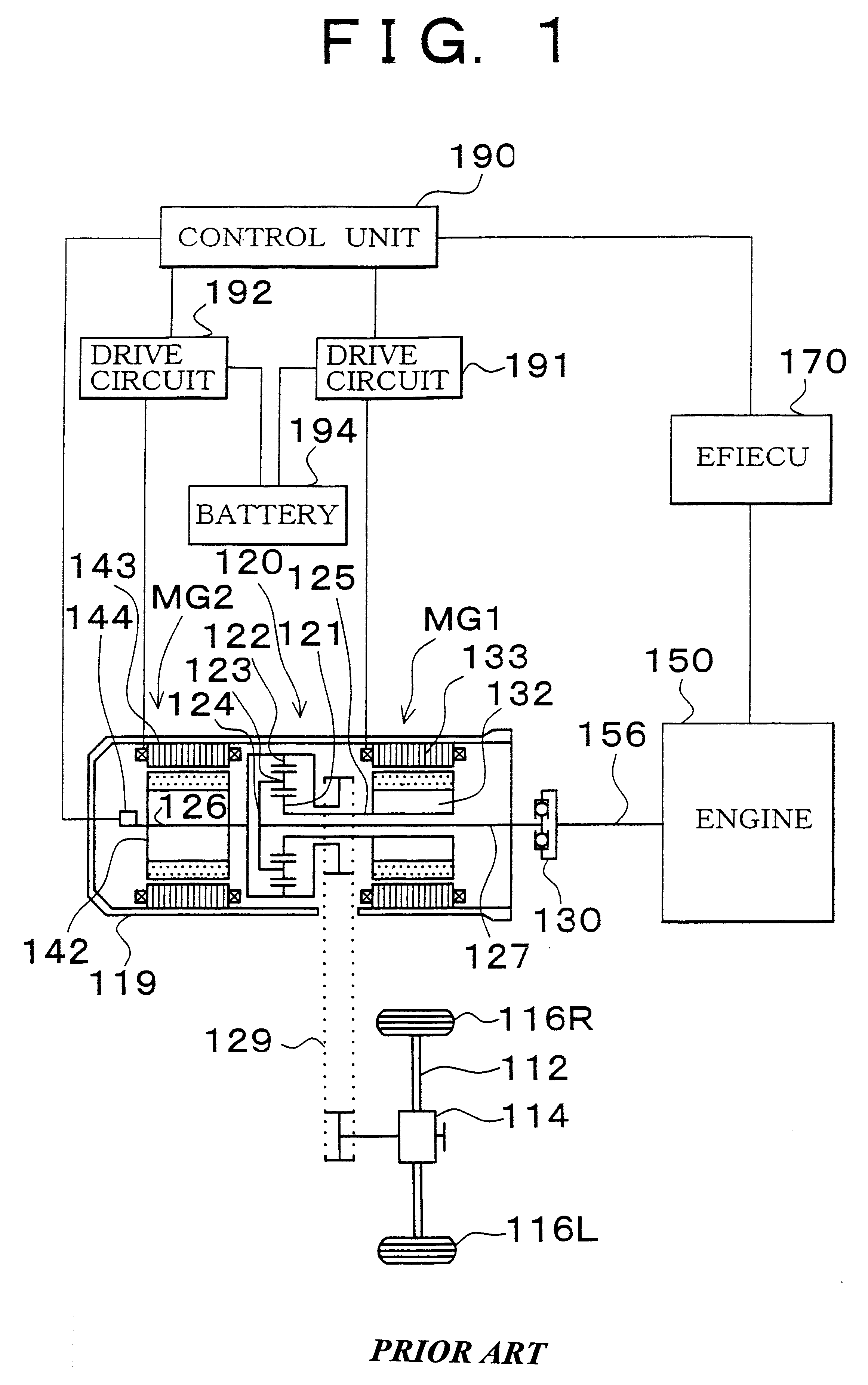 Power output unit, method of controlling the power output unit, and hybrid vehicle
