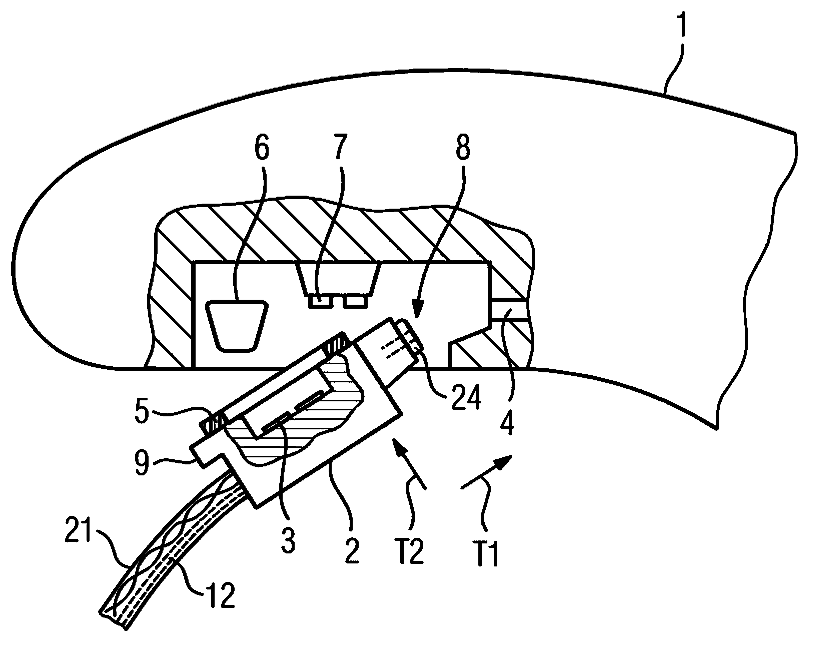 Hybrid hearing instrument system connector