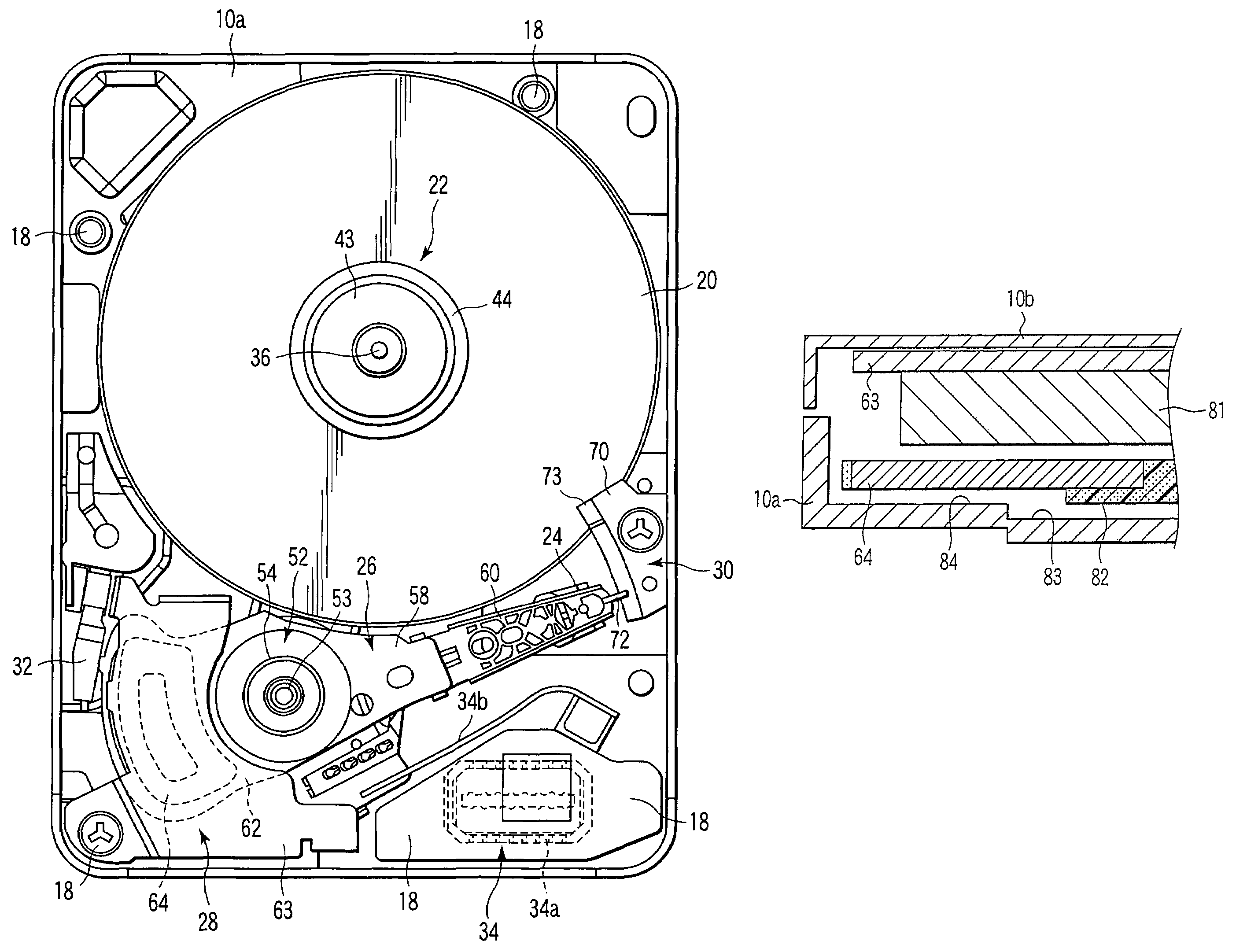 Disk apparatus having a narrow magnetic gap