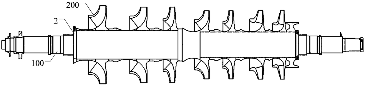 Compressor rotor large nut assembling support