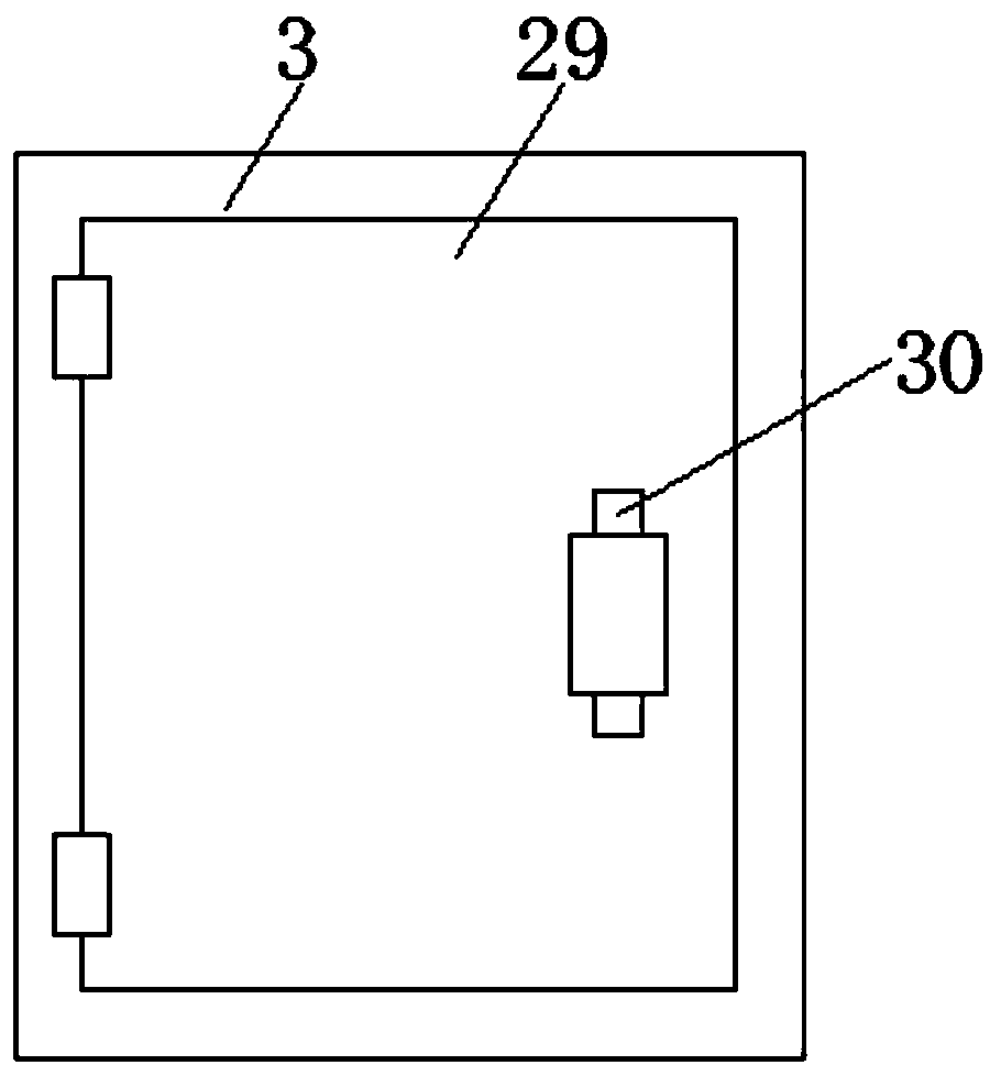 High-efficient macromolecular water-absorbent resin filtering device for paper diaper production