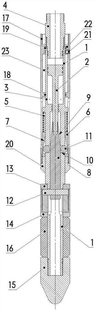 Setting and unsealing mechanism for underground sealing short section