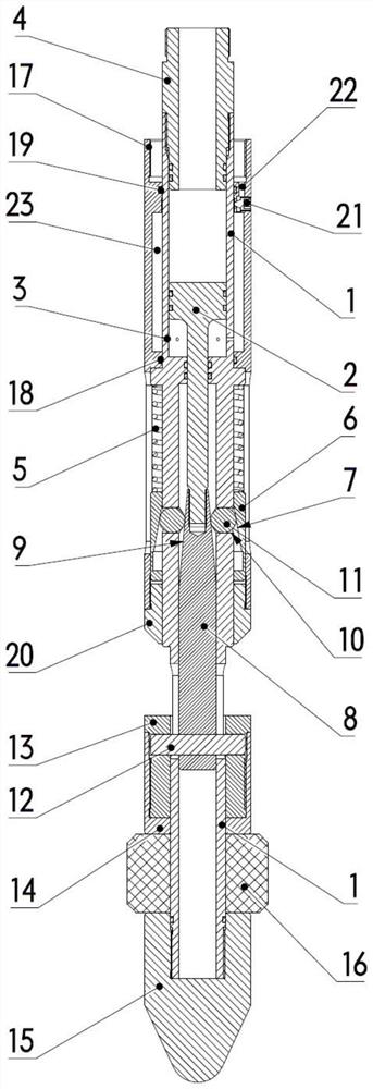 Setting and unsealing mechanism for underground sealing short section