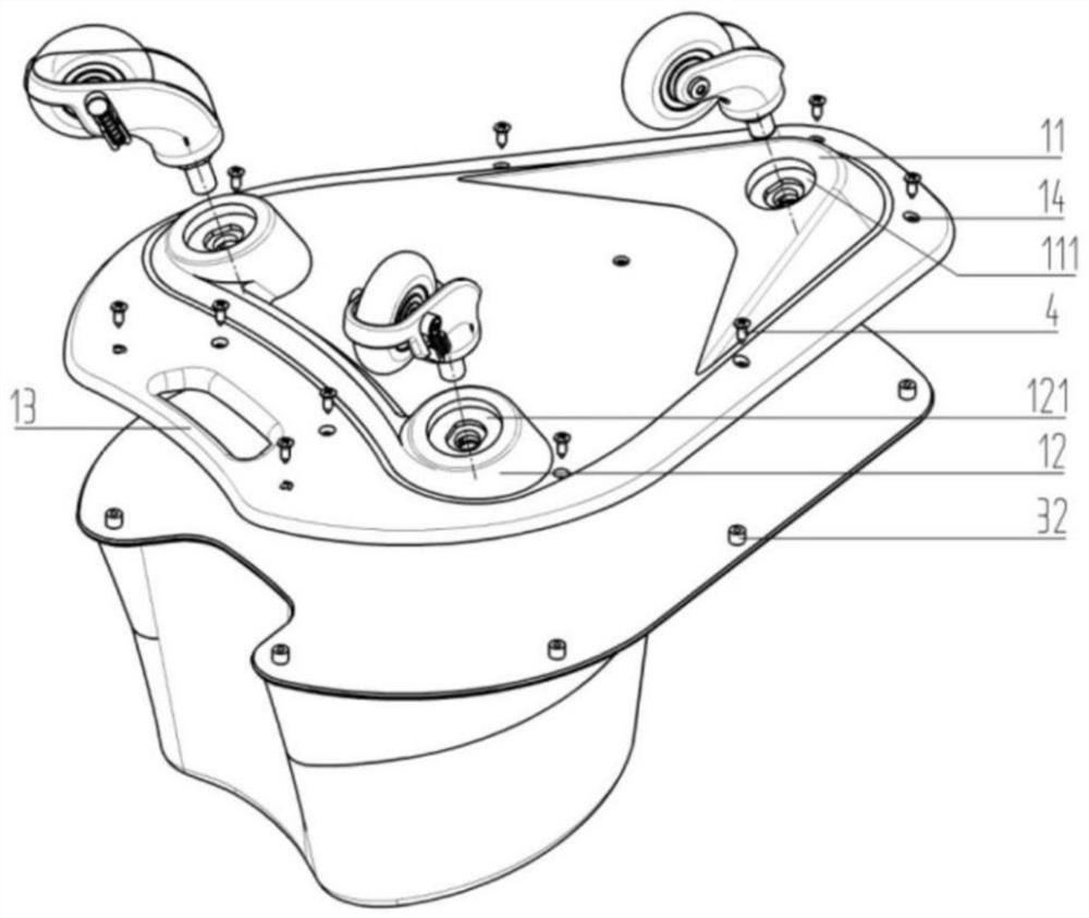 Waist-twisting-driven twisting-pushing type sliding plate capable of being played in various ways