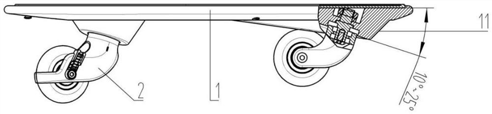 Waist-twisting-driven twisting-pushing type sliding plate capable of being played in various ways