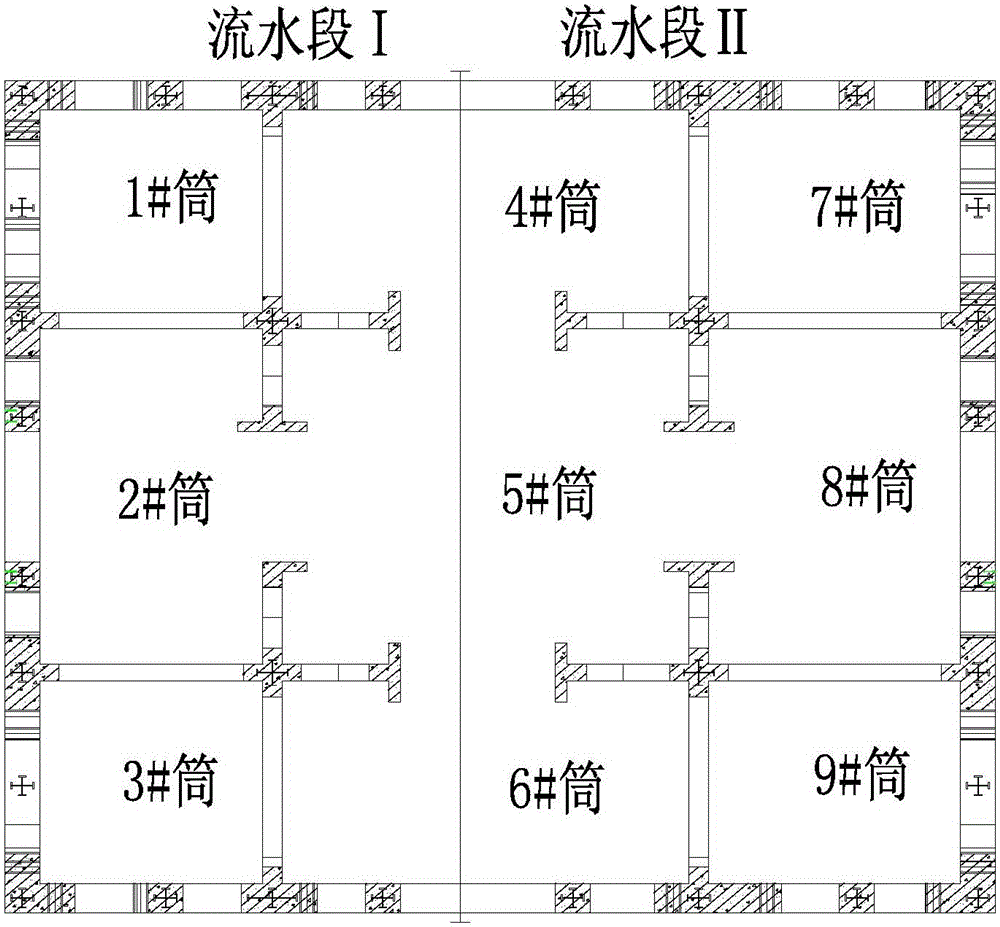 Truss type hydraulic entire steel platform climbing formwork