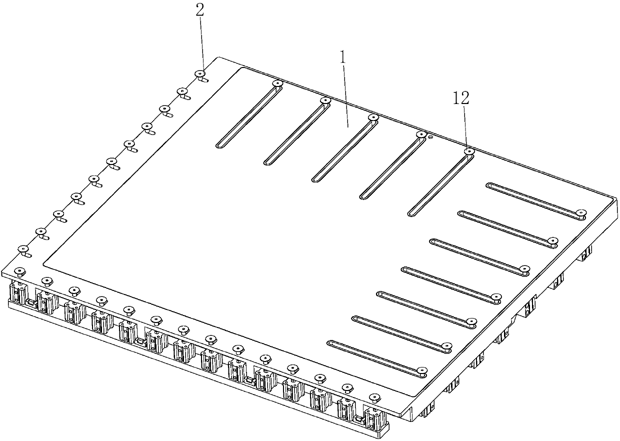 Printing platform clamping device for automation line PCB