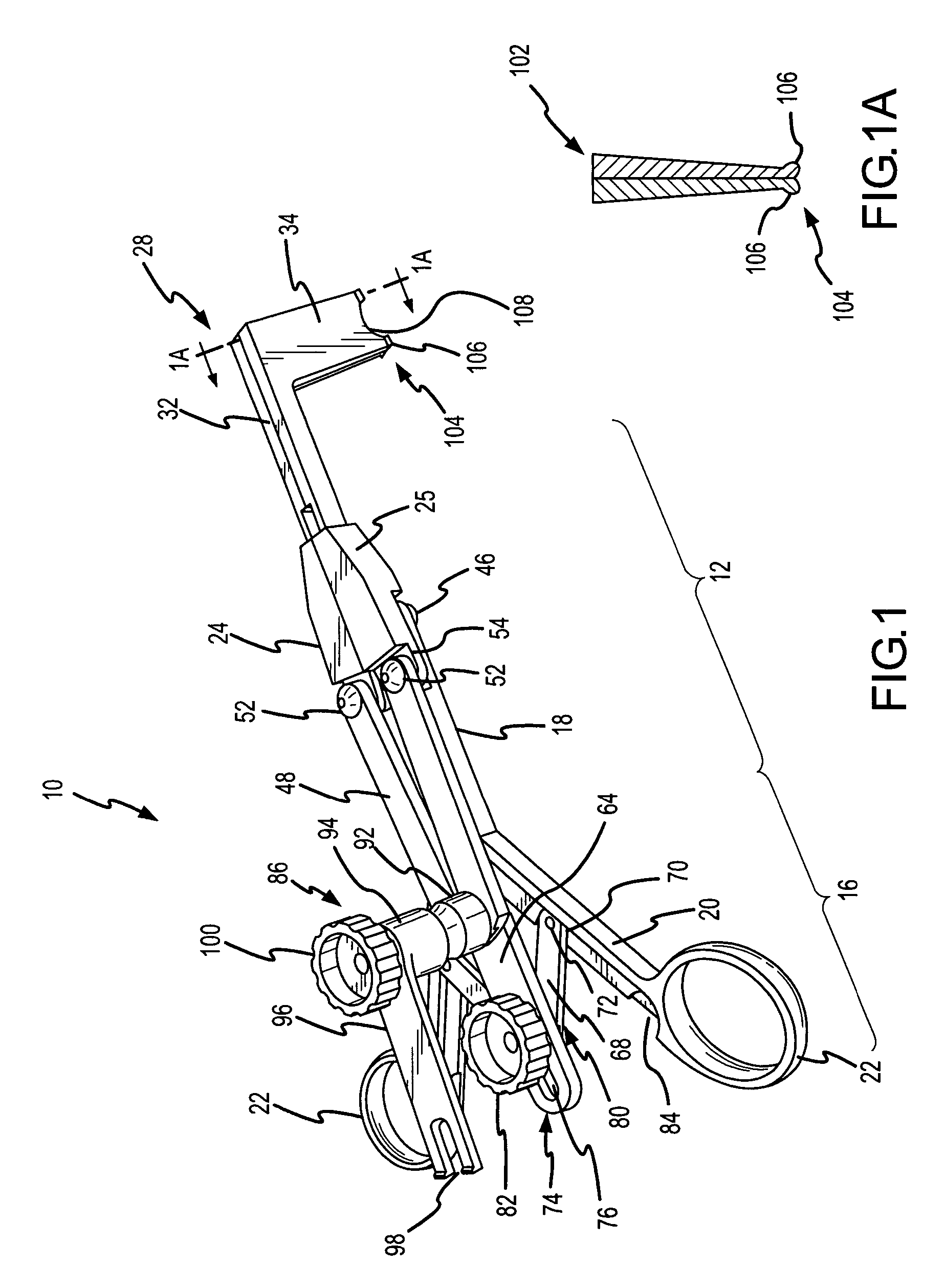 Opposing parallel bladed retractor and method of use