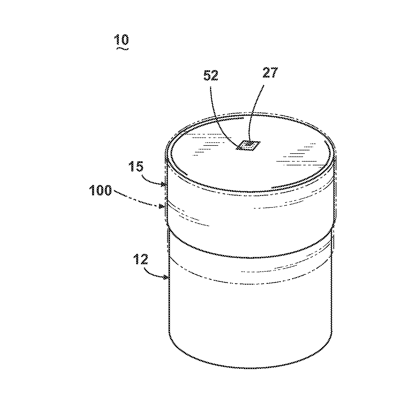 Container seal with radio frequency identification tag, and method of making same