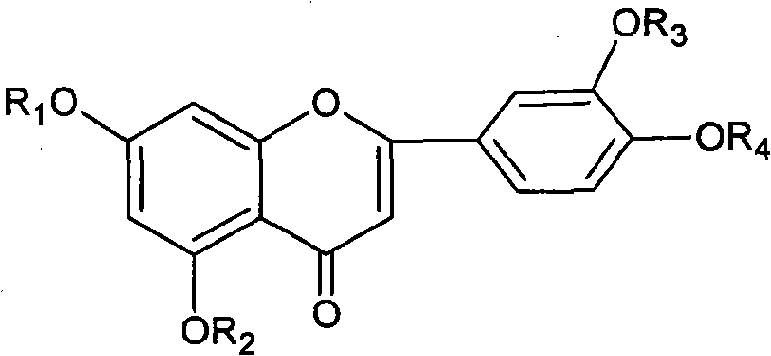 Radical lobelia total flavones effective component and preparation thereof