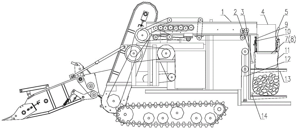 A Potato Synchronous Pressure Bag Opening Height Adaptive Bagging Mechanism